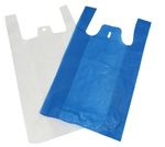 Plastic Vest Bags White Plastic Heavy Duty Reusable Shopping Bags 11" x 17" x 21