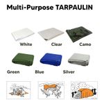 Tarpaulin Regular And Heavy Duty Waterproof Cover Tarp Ground Sheet Multi Sizes