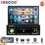 7" Single 1 DIN Android 14 4+64G Flip Out Screen Bluetooth Car Stereo Radio GPS