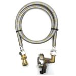 1M  Pipe, SWIVEL W20 RH Fitting And 27mm Clip On Type Gas Bottle Adapter