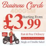 Personalised Business cards 400gsm Single or Double Side Printed Business Card
