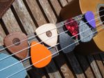 Ukulele Plectrum Set, 8 different picks  (made in UK)