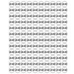 Price Sticker Sheet - x120 Any Colour Any Prices White - Ice Cream Catering Van