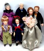 Dolls House Victorian Family Of 7 People 1:12 Scale Miniature Accessory Tumdee