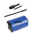 107mm Diamond Core Drill + 100mm Hex Arbor + Pilot Drill - 150mm Depth