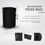 Waterproof Pegs Bag Washing Line Laundry Clothes Clips Storage Box Hook Holder