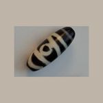 Dzi Bead - Single Eye Pattern - Agate