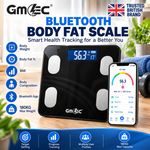 Bluetooth Body Fat Scale Digital Bathroom Scales BMI Weight Monitor 180KG LCD