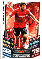Cardiff City F.C Tommy Smith Hand Signed 12/13 Championship Match Attax.