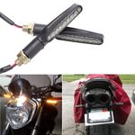 Flowing Motorcycle LED Turn Signals Brake Running Tail Lights Indicator Amber UK