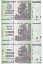 ZIMBABWE 3 x 50 TRILLION DOLLARS BANKNOTES 2008 CONSECUTIVE NUMBERS RHODESIA UNC