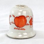 19th Century Chinese Porcelain Ink or Water Pot Iron Red