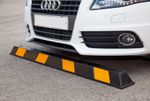 Wheel Stop / Parking Block - 1650mm fixings for tarmac & concrete - Black & Y...