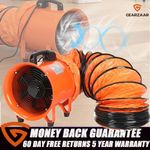 250mm 300mmCyclone Dust Extractor Ventilation Fan Portable 5m 10m Ducting Blower