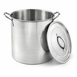 Large Stock Pot with Stainless Steel Lid Multi-Purpose Boiling Pot Non-Induction