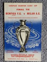 BENFICA v AC MILAN European Cup Final 22/05/1963 @ Wembley - Football Programme