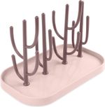 Baby Bottle Drying Rack - Reusable, Countertop, Pink, Detachable Drip