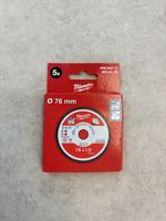 Milwaukee 76mm Fine Cutting Disc for Steel, 5-Pack, SCS 41-76
