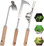 Long Handle Weed Remover Tool, Weeding Tools for Garden, Stainless Steel Forged