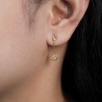 18 KARAT DIAMOND EARRING | DROP | NATURAL DIAMOND | YELLOW GOLD | IGI CERTIFIED