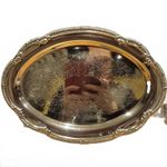 Vintage Ornate Silver Toned Serving Tray