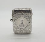 Sterling Silver Vesta Case Match Safe Holder Cornelius Desormeaux Saunders 1897