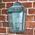 Georgian Manor Simplistic Brass Wall Light In Verdigris Finish