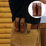 TOURBON Retro Leather Magazine Case Pouch for Ammo Carrier Pistol Rifle Shooting