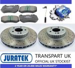 For Mercedes C-Class Front Brake Discs Drilled and Pads and Wire W205 AMG Sport