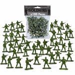 100x Toy Soldiers Green Plastic Soldier Figures Army Men for Boys Birthday Gift