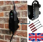 Audi e-tron EV Charger Holder Wall Mount Bracket Black or White UK Made
