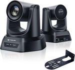 TONGVEO AI PTZ Camera with Auto Tracking, 3X Optical Zoom 1080P 60fps 93° Angle