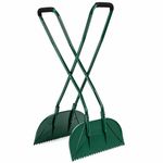 Long Handled Leaf Grabber Debris Collecting Rake Garden Leaves Collecting Scoops