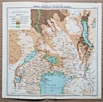 Uganda: Geographical Features and Salubrity- Antique J.G. Bartholomew 1902 Map