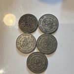 Mexico 1 Peso Coin Lot 1958 1959 1960 1961 Estados Unidos Mexicanos Uncert