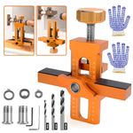 Kitchen Cabinet Hardware Jig Door Installer Tool Woodworking Hinge Guide+3 Drill