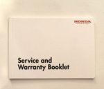 New (New Other) Genuine Honda Service And Warranty Booklet