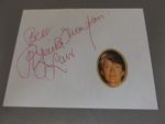 7" x 5" WHITE PAPER PAGE HAND SIGNED BY PHYLLIDA THOMPSON LAW - FILM TV ACTRESS