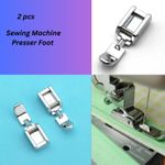 Zipper Sewing Machine Presser Foot Left Right Machine Snap on Feet Low Shank UK.