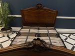 So Stunning Top Quality Double4’6 Louis Antique French Walnut And Carved Bed 