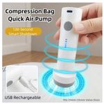 Portable Compressed Bag Air Pump Rechargeable Vacuum Bag Suction Pump Travel