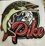 PREDATOR STICKER, ROD TUBE STICKER, LAPTOP PIKE FISHING DECAL
