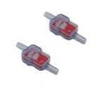 2x Polisport 6mm Inline Fuel Line Filter For Motorcycles MX Trial Motorbike Red