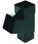 FLOPLAST 65mm Square 67 Degree Downpipe Branch - Black - FREE Next-Day Delivery