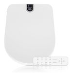 Smart Toilet Seat Electric Heated Bidet Remote Control Warm Air Drying 38*48cm