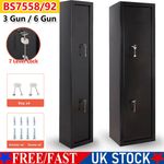 6 Gun Cabinet Safe Rifle Firearm BS7558/92 Police Approved Heavy Steel Lockable