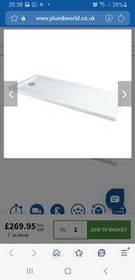 Brand New Unwanted Podium Low Profile non Slip  1700 x 700 Shower Tray.