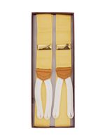 Plain Yellow White Fabric Albert Thurston Braces