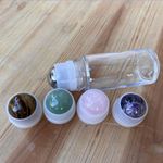 1x 2x Glass Roll On Bottles 30ml 50ml Extra Large Rose Quartz Rollers Underarm