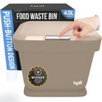Kitchen Caddy 4.5 Litre Food Waste Compost Bin with Press Button Recycling UK